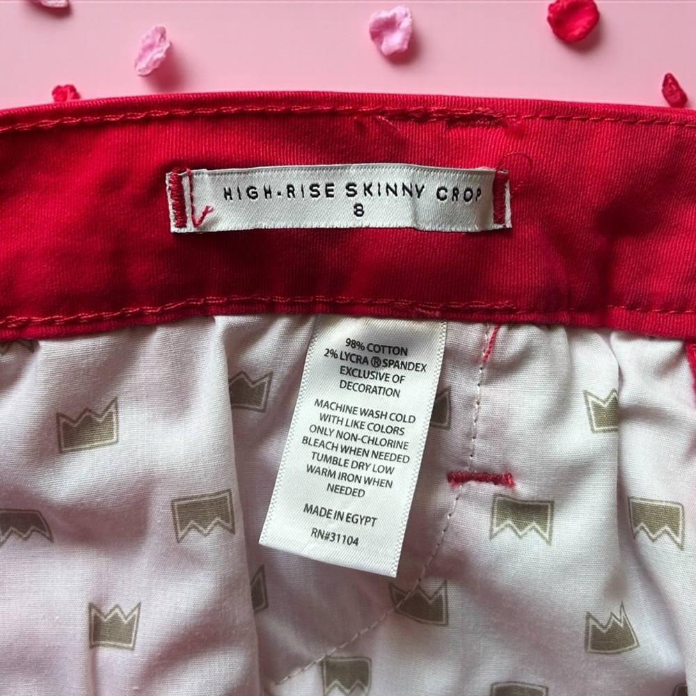Crown & Ivy Women's Bold Pink High-Rise Crop Skinny‎ Jeans - Picture 7 of 7